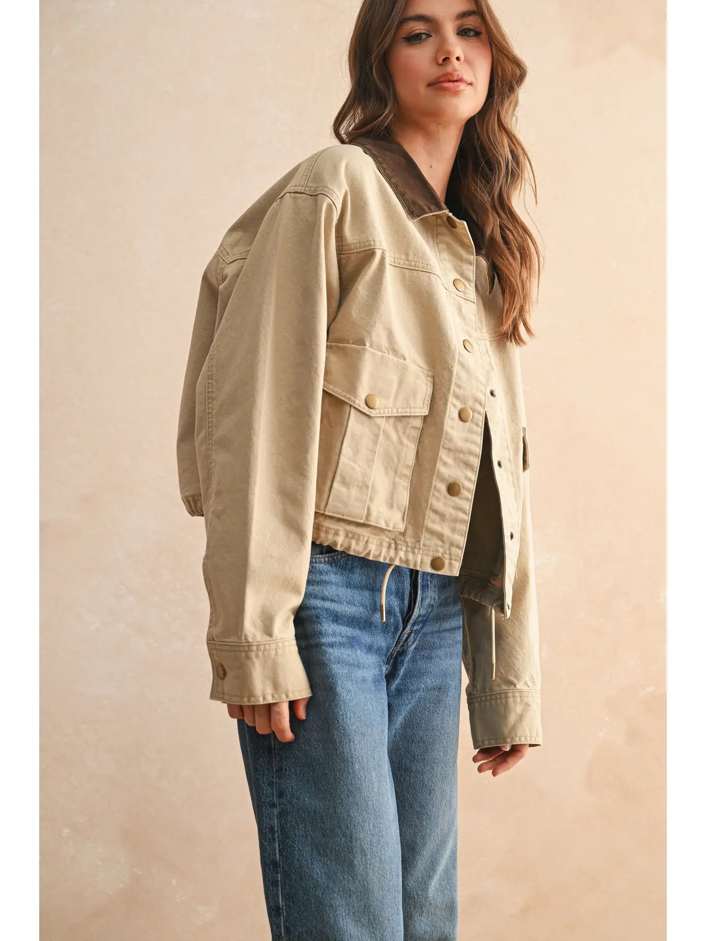 CONTRASTED UTILITY JACKET