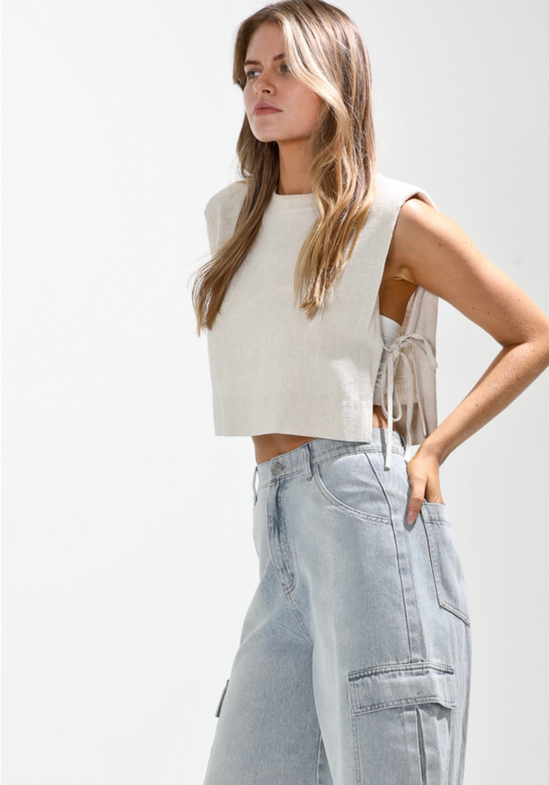Linen Tie Top
