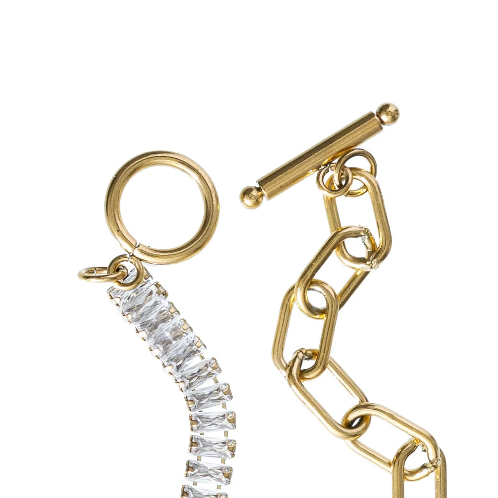 Tennis paperclip bracelet