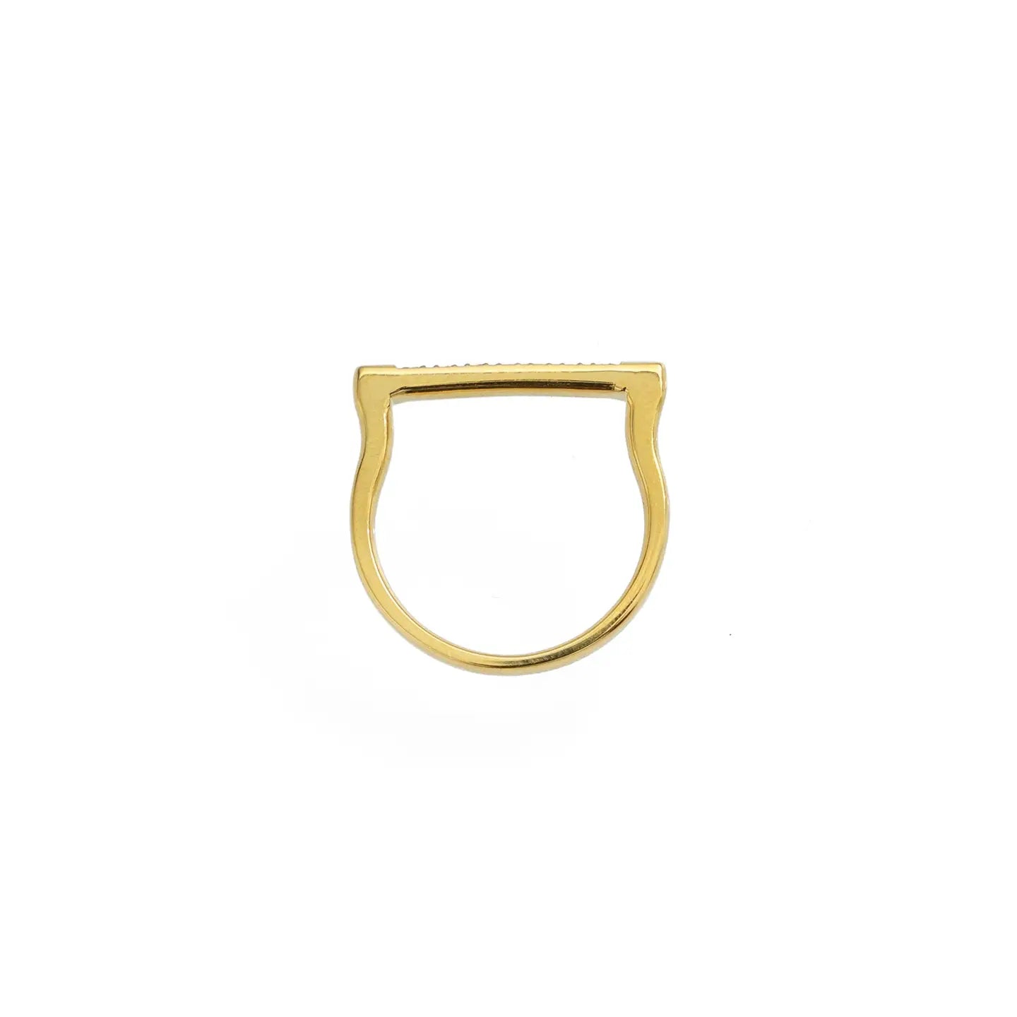 Gold Diamond Bar Ring