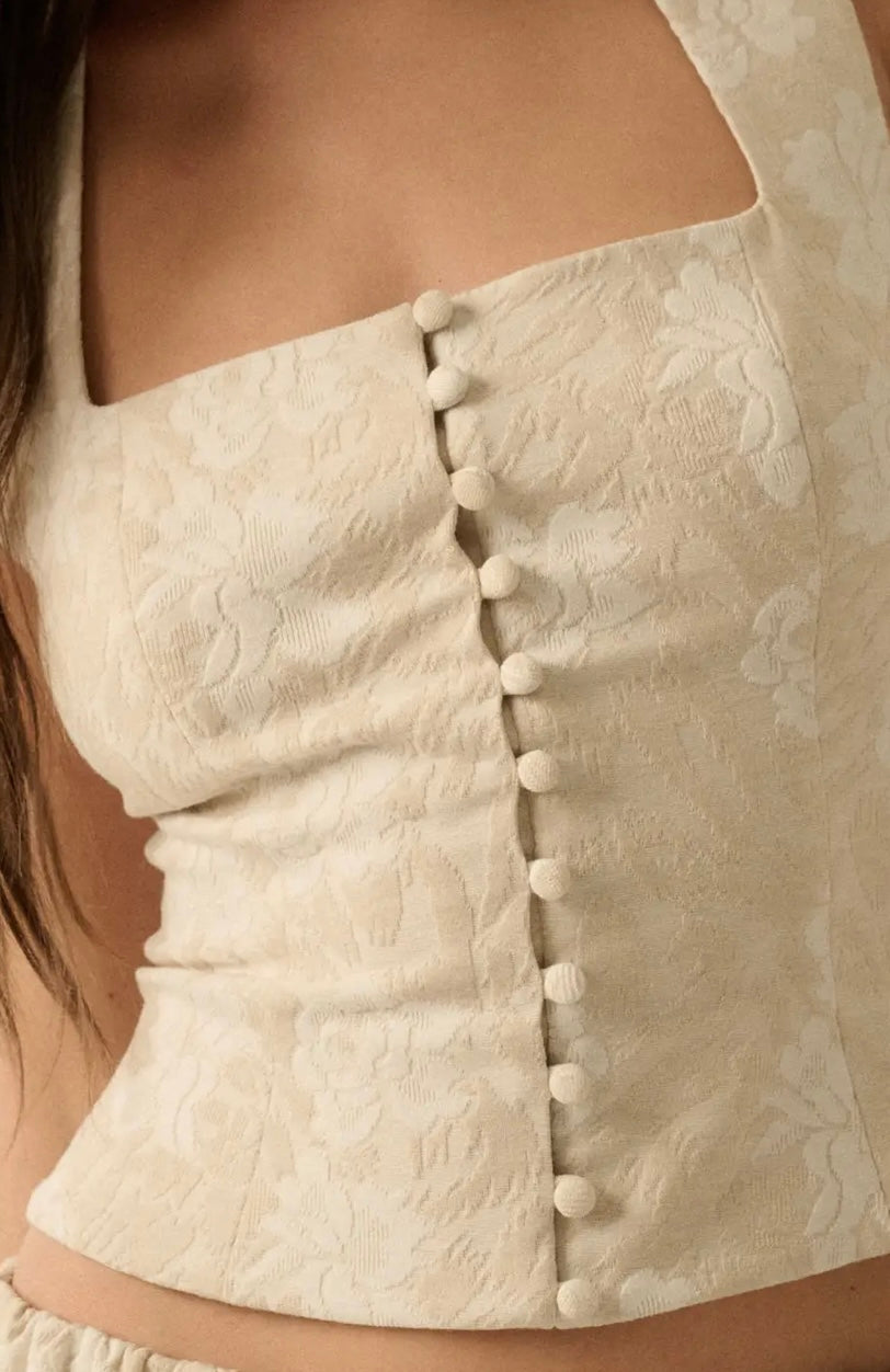 Woven Corset Top