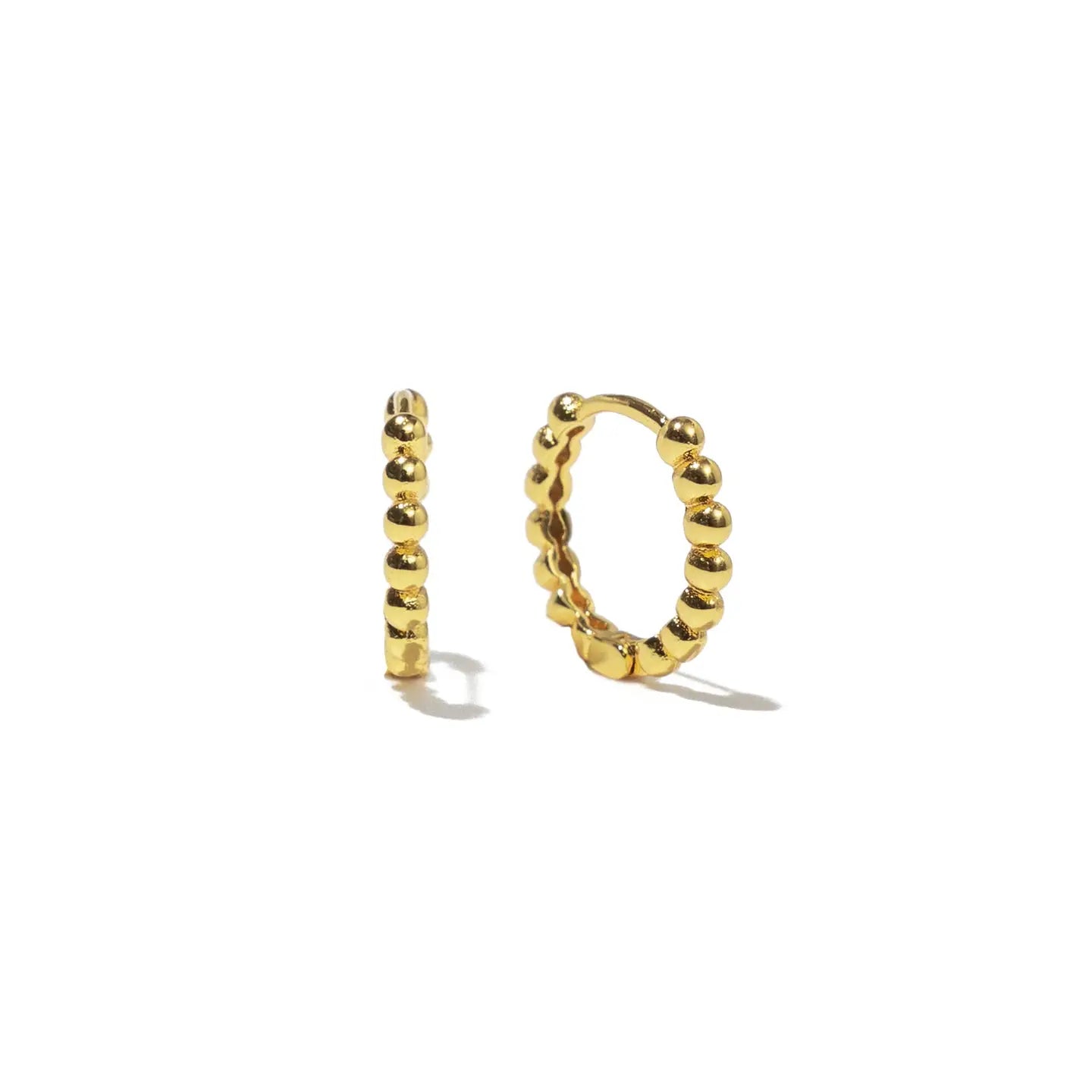 Dainty Beaded Hoops 