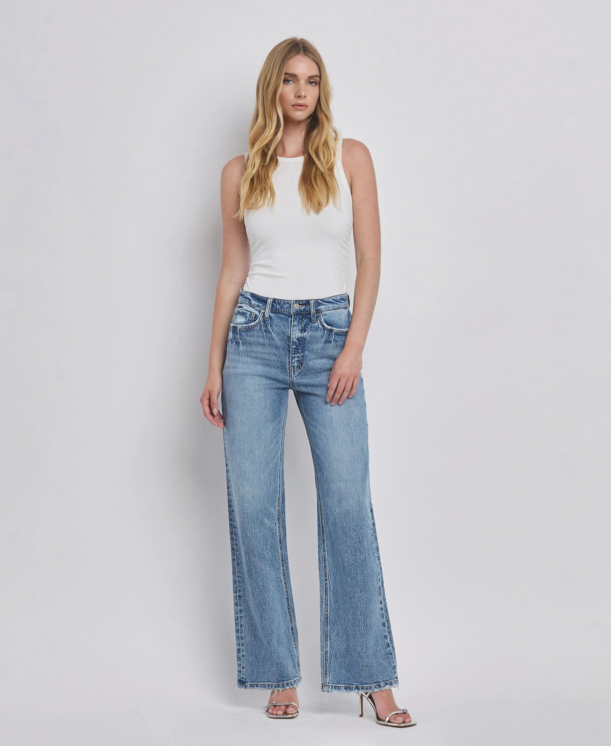 Claire 90's super high rise wide jeans