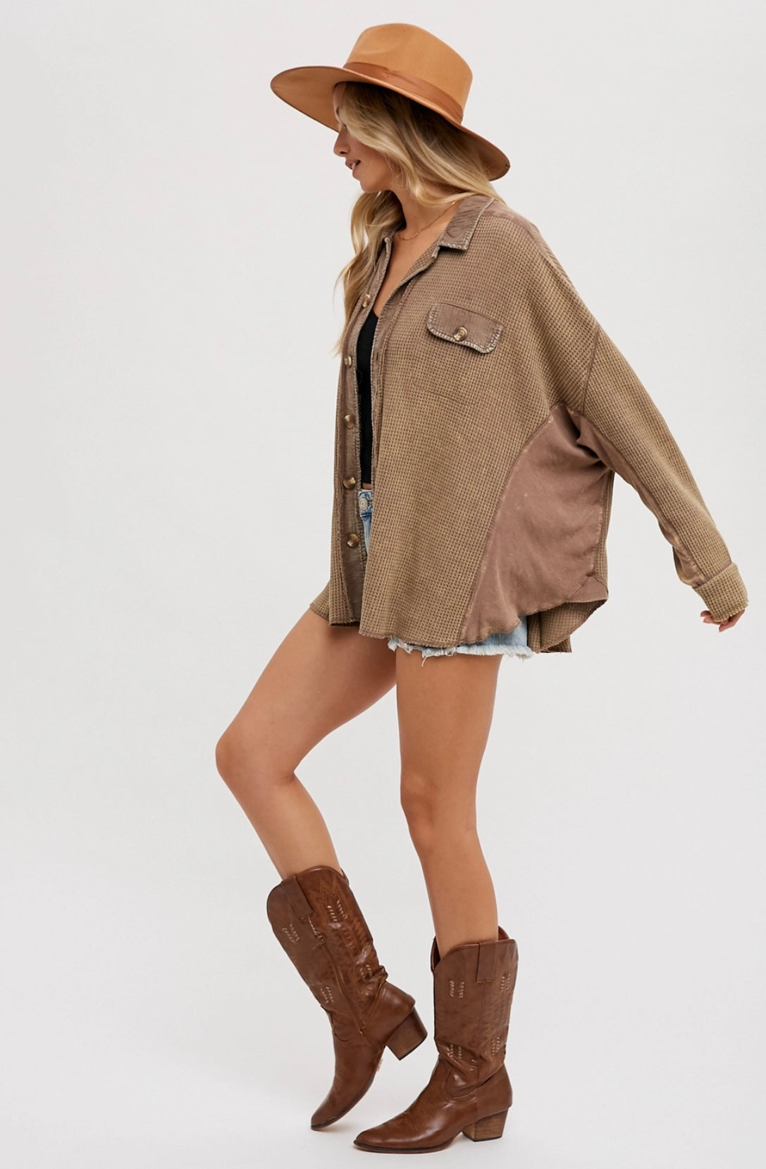 Jaden Button Up (tan)