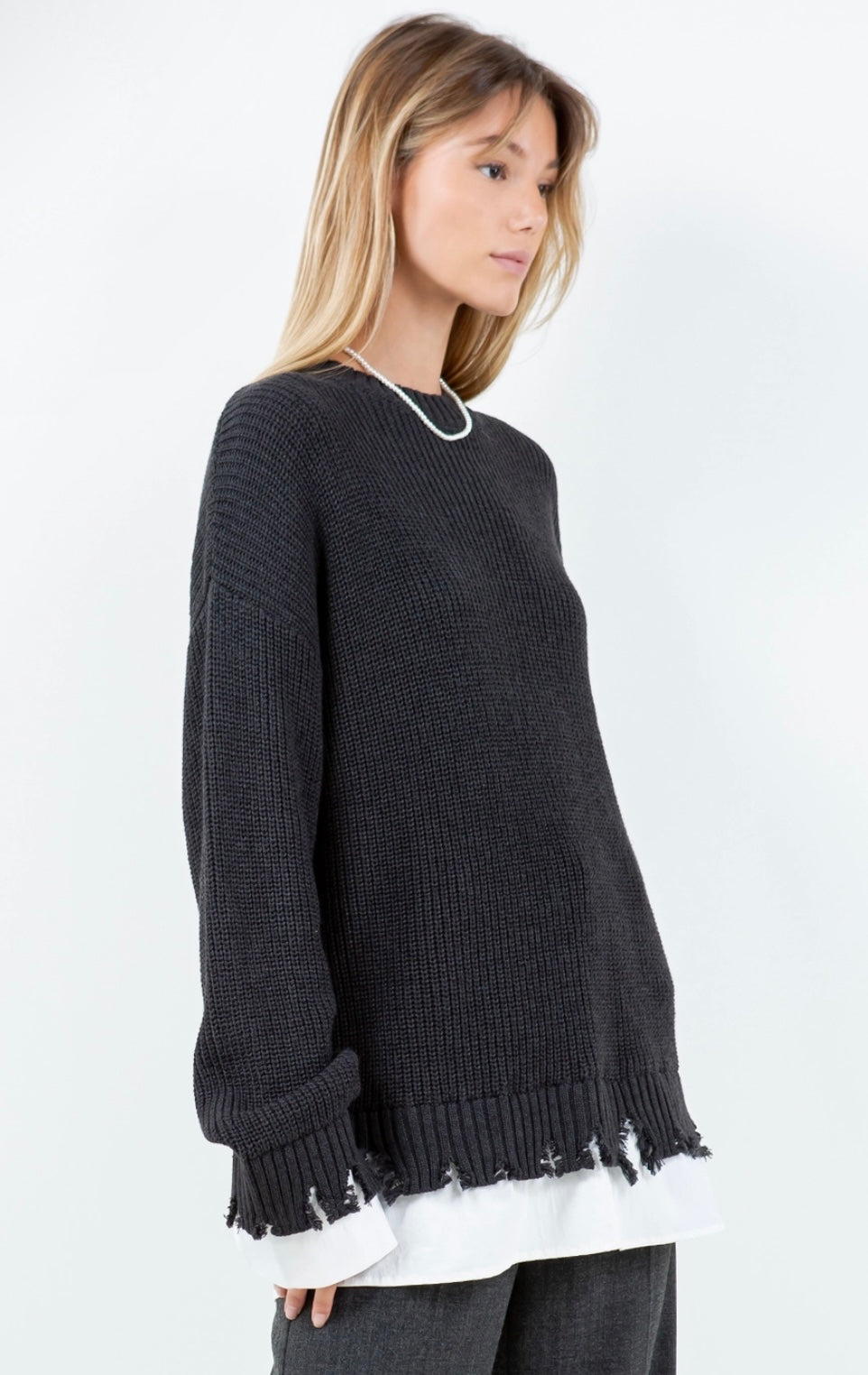 Poplin Sweater