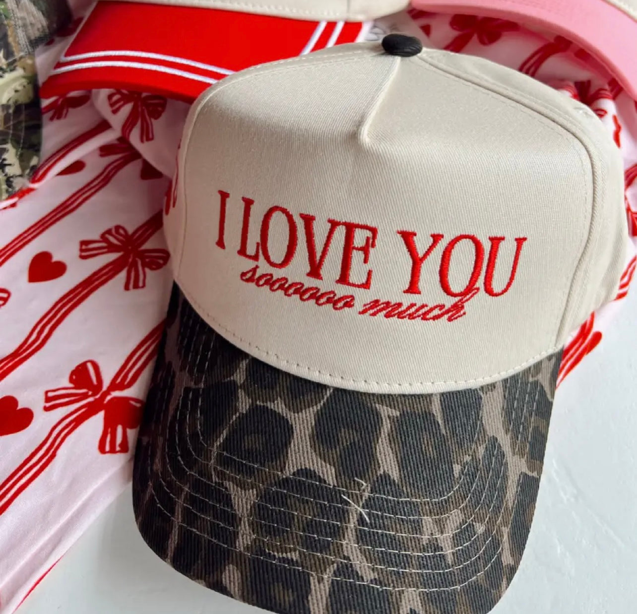 I Love You Sooooo Much - Leopard Vintage Hat