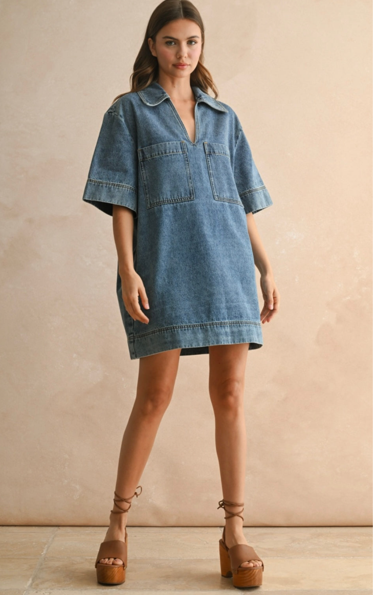V Jean Dress