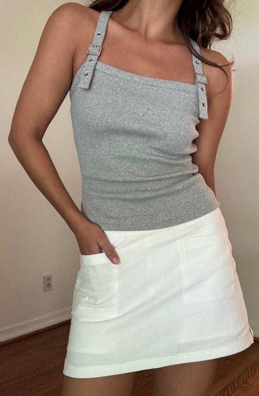 Jenny Buckle Top (grey)