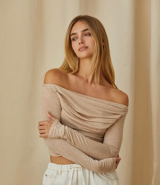 Tania Ruched Off Shoulder Top