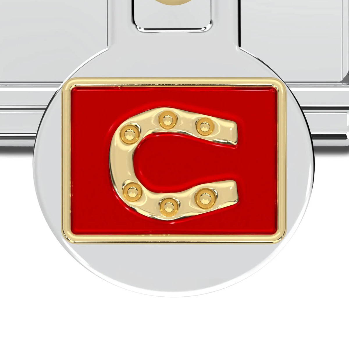 Red Horseshoe Dangle Charm
