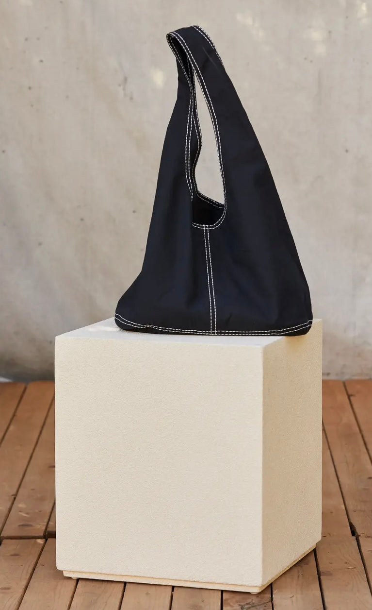 Anna Contrast Stitch Hobo Bag