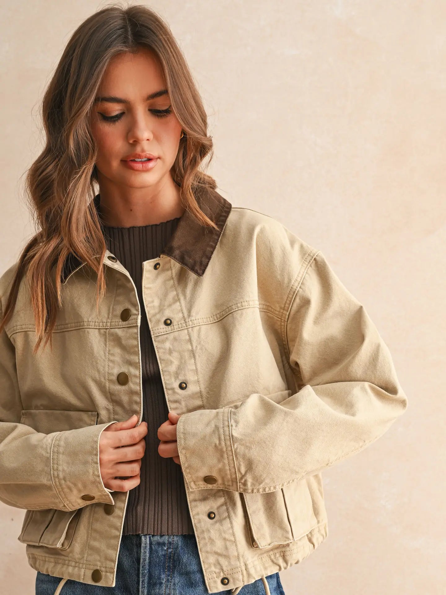 CONTRASTED UTILITY JACKET