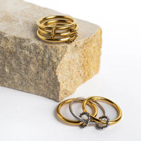 Triple Band Two Tone Ring