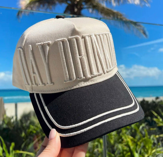 Day Drinking - Black Vintage Trucker Hat