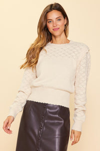Sleeve Pointelle Sweater