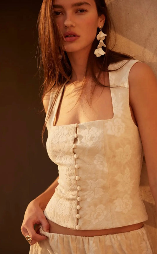 Woven Corset Top