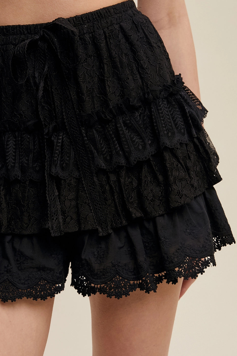 Lace Skort with Ruffle Details