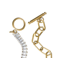 Tennis paperclip bracelet