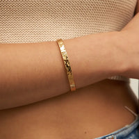 24K Hammered Bangle