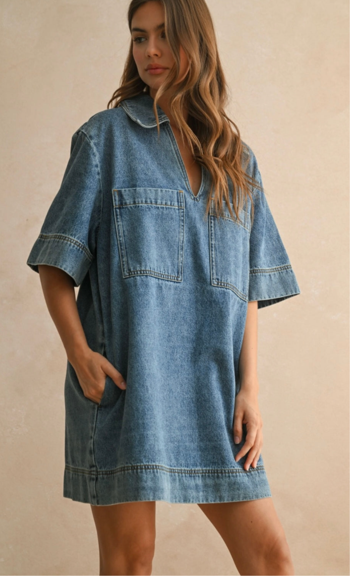 V Jean Dress