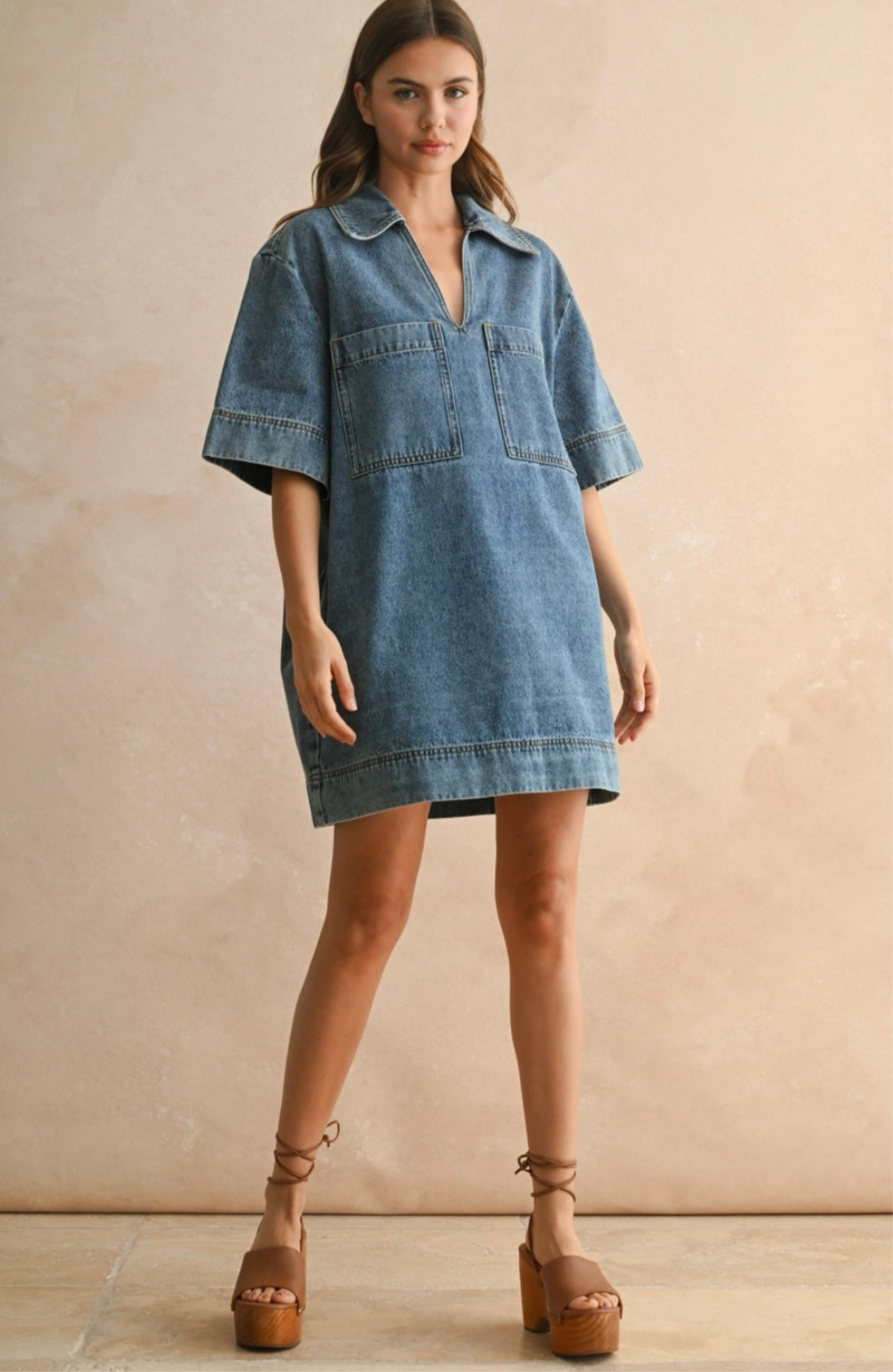 V Jean Dress