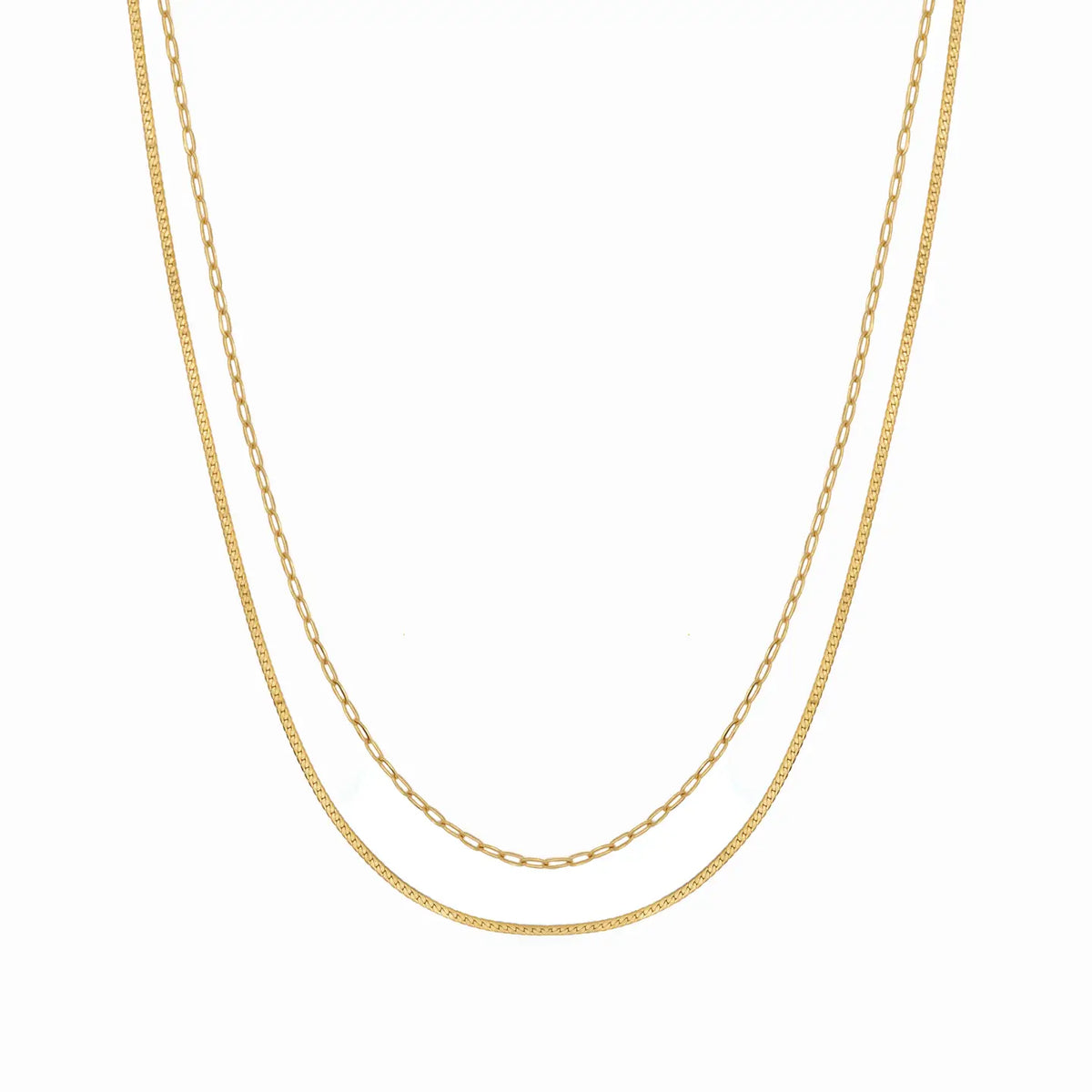 Double Layer Paperclip Necklace