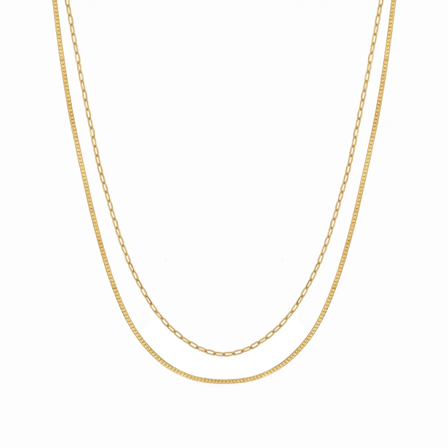 Double Layer Paperclip Necklace
