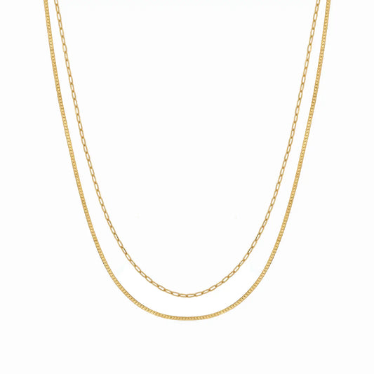 Double Layer Paperclip Necklace