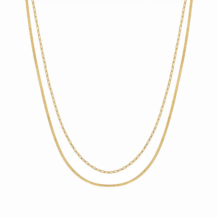 Double Layer Paperclip Necklace