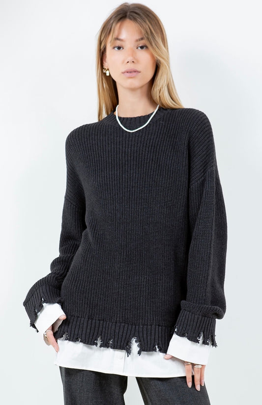 Poplin Sweater