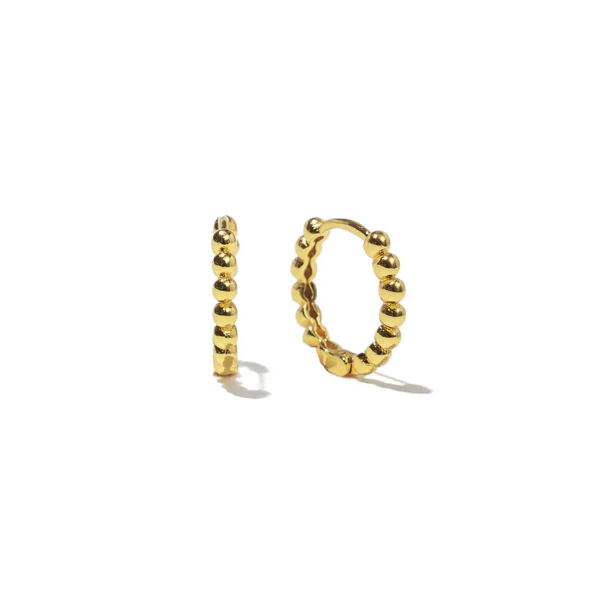 Dainty Beaded Hoops ￼