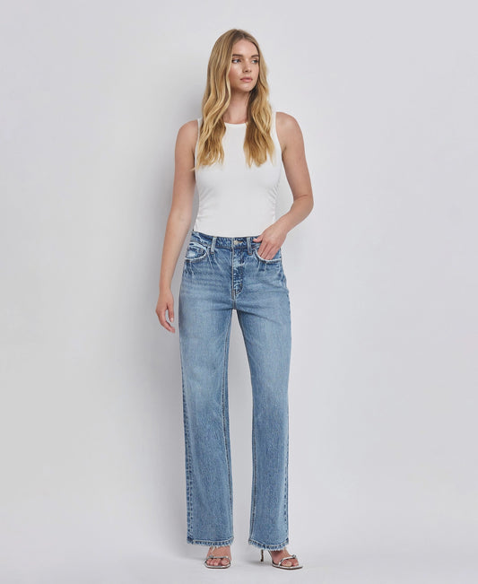 Claire 90's super high rise wide jeans