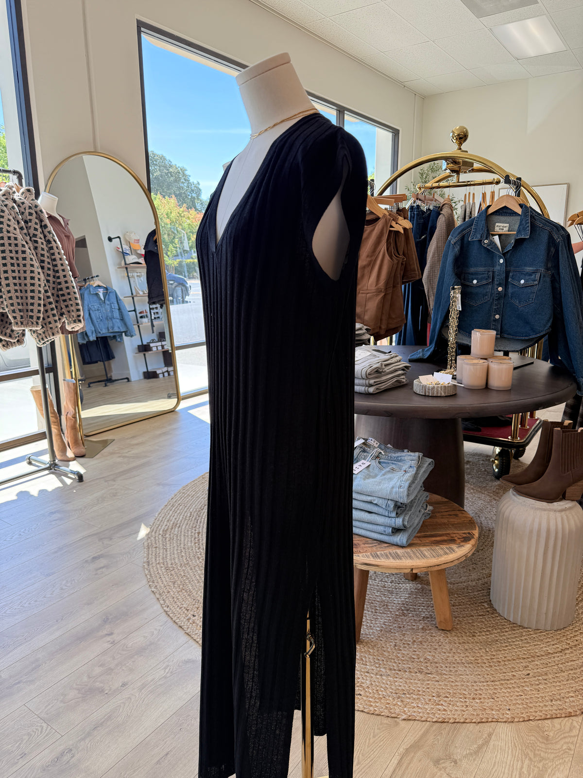 Jessie Ribbed knit maxi