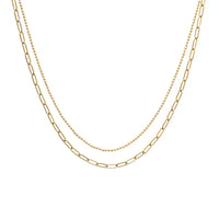 Waterproof Gold Paperclip Layered Choker