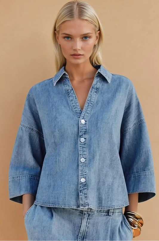 Oversized Denim Shirting