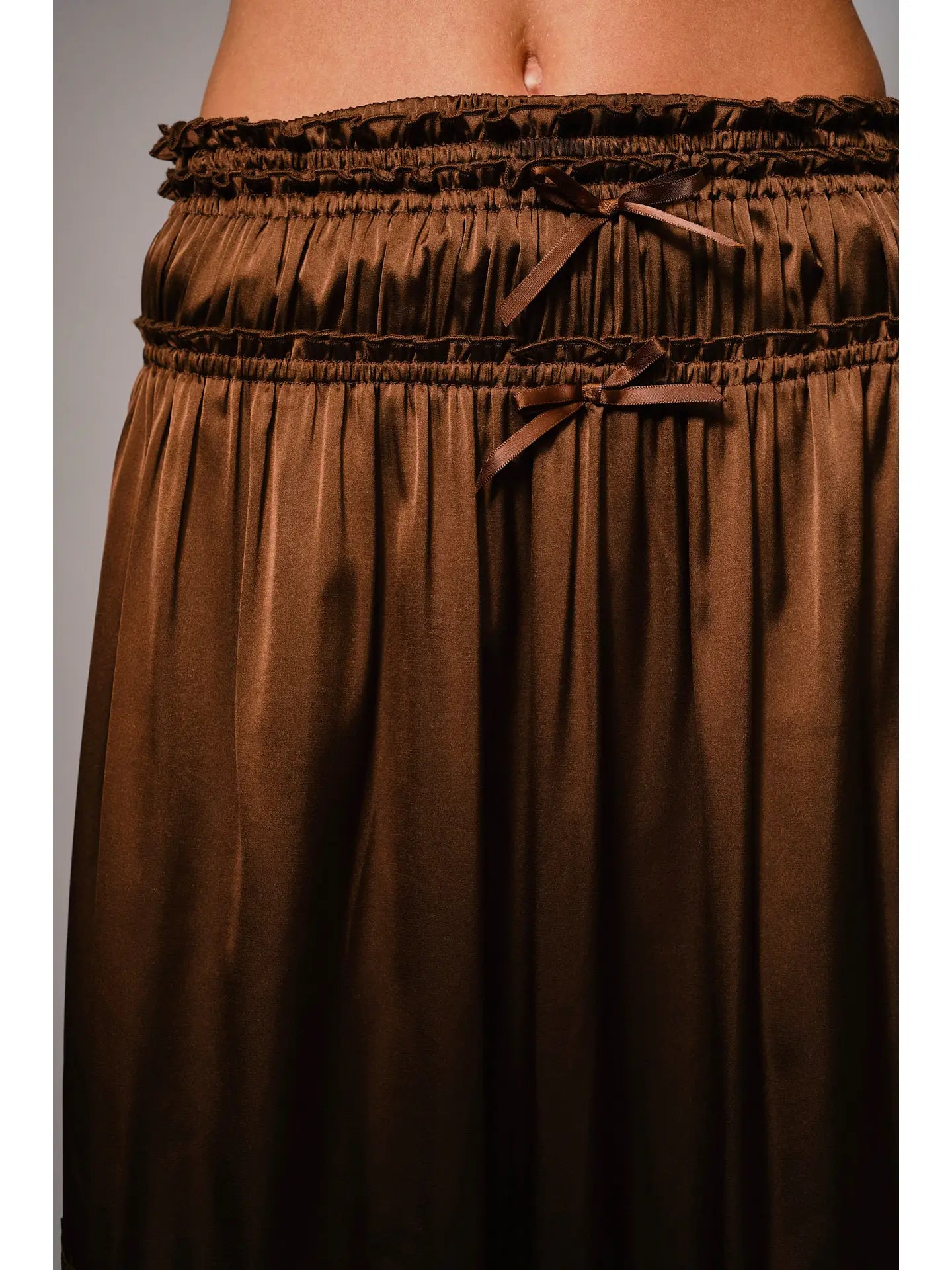 Chocolate Satin Maxi