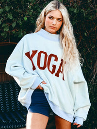 PILATES & YOGA reversible mock neck