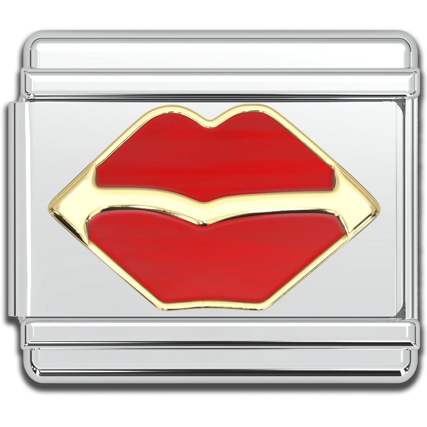 Red Lips Italian Charm Bracelet Charm