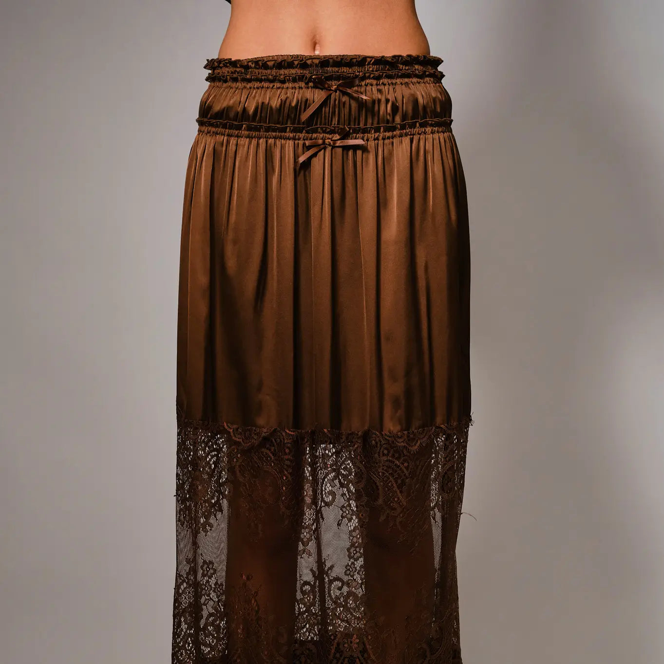 Chocolate Satin Maxi