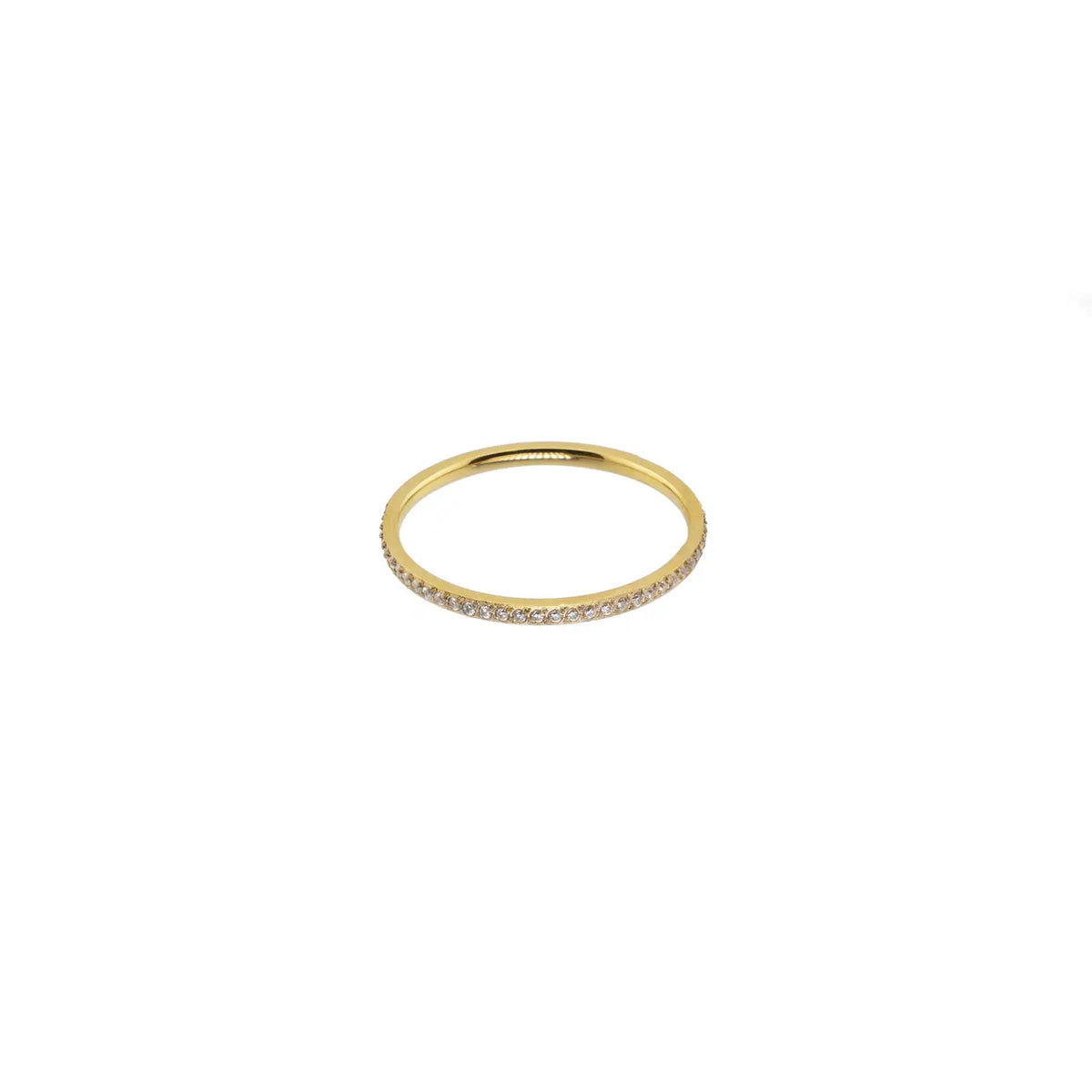 Gold Dainty Diamond Ring Band