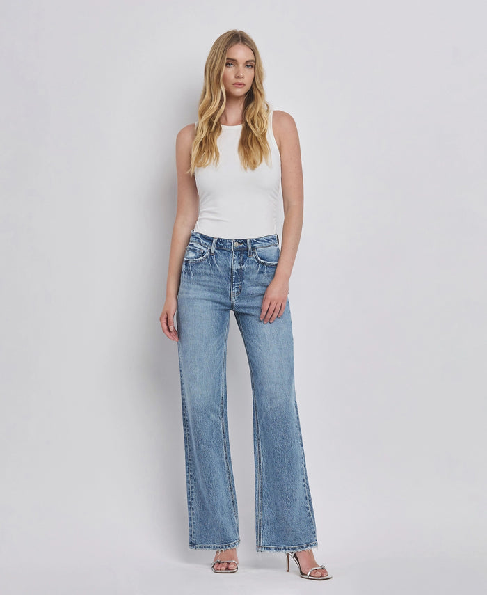 Claire 90's super high rise wide jeans