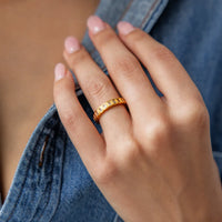 Tennis Emerald Cut Ring