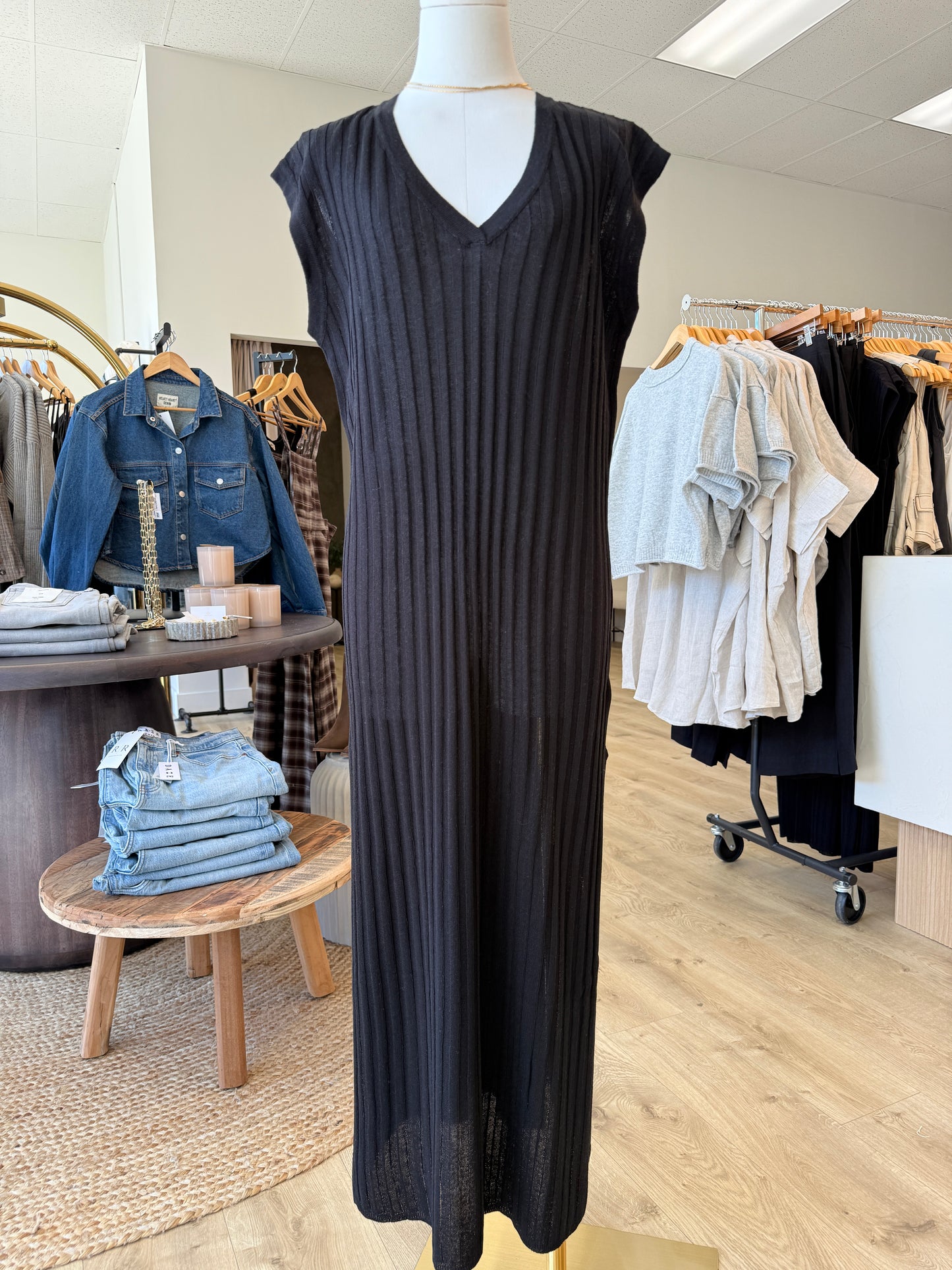 Jessie Ribbed knit maxi