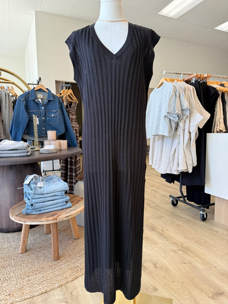 jessie knit maxi dress Ribbed Long sleeve