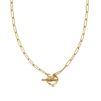 Gold Heart Toggle Necklace
