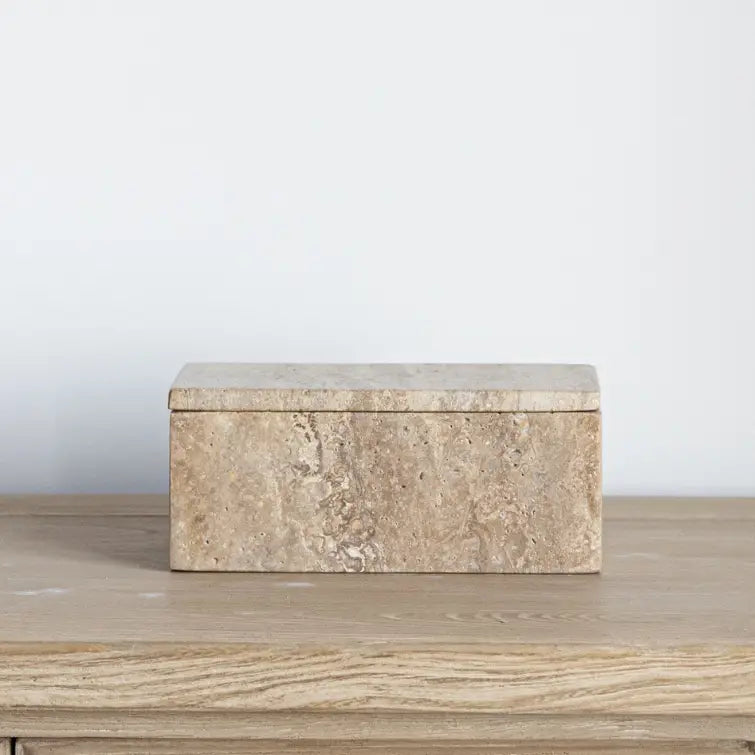 Travertine Lidded Box