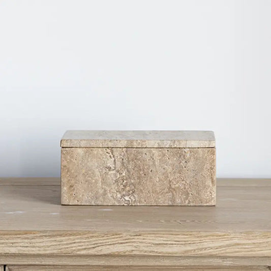 Travertine Lidded Box