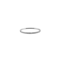 Silver Dainty Diamond Ring Band