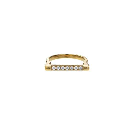 Gold Diamond Bar Ring