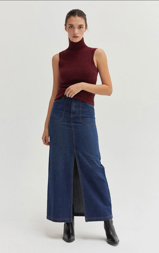 Esther Denim Maxi Skirt